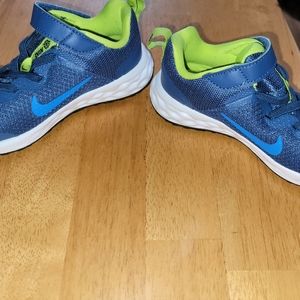 Nike, blue boys size 11 toddler shoes